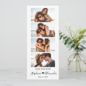 Photo Booth Bladwijzer Script Wedding Sla de datum Save The Date (Staand voorkant)