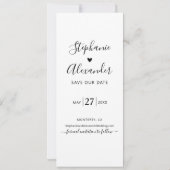 Photo Booth Bladwijzer Script Wedding Sla de datum Save The Date (Achterkant)
