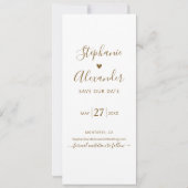 Photo Booth Bladwijzer Script Wedding Sla de datum Save The Date (Achterkant)