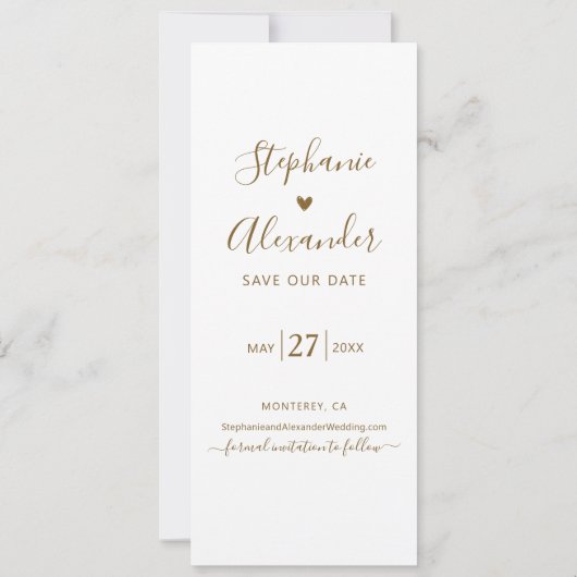 Photo Booth Bladwijzer Script Wedding Sla de datum Save The Date (Achterkant)