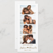 Photo Booth Bladwijzer Script Wedding Sla de datum Save The Date (Voorkant / Achterkant)