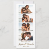 Photo Booth Bladwijzer Script Wedding Sla de datum Save The Date (Voorkant)