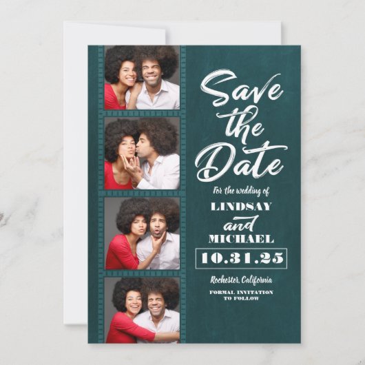 Photo Booth Bladwijzer thema Fun Save the Date (Voorkant)