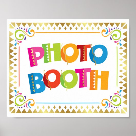 PHOTO BOOTH Feestje Spandoek Print (Voorkant)