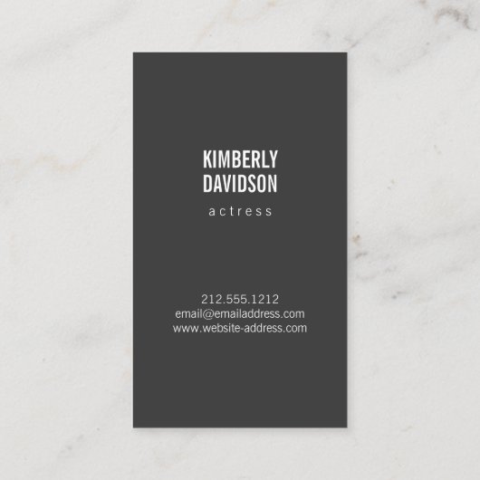 Photo Booth Film Strip voor Acteurs, Modellen Visitekaartje (Achterkant)