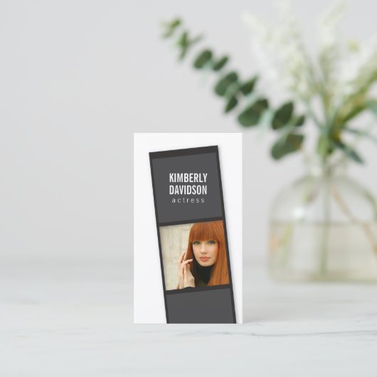 Photo Booth Film Strip voor Acteurs, Modellen Visitekaartje (Staand voorkant)