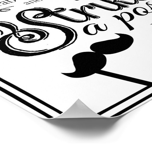 PHOTO BOOTH-gastenboek trouw- of feestbord Poster (Hoek)