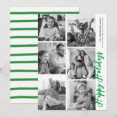 Photo Booth Holiday Kaart - Heldergroen (Voorkant / Achterkant)