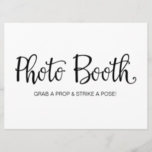 "Photo Booth" Kalligrafie Huwelijksbord Kaart