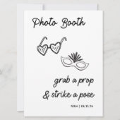 Photo Booth Prop Modern Minimalistisch Trouwteken (Voorkant)