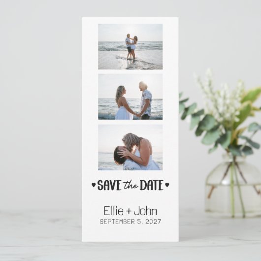 Photo Booth Save the Date Card (Staand voorkant)