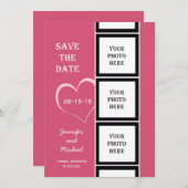 Photo Booth Sla de Date Invitation Kaart op (Voorkant / Achterkant)
