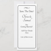 Photo Booth Style Save The Date  Black White Card (Achterkant)