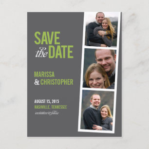Photo Booth Style Save the Date Kaart