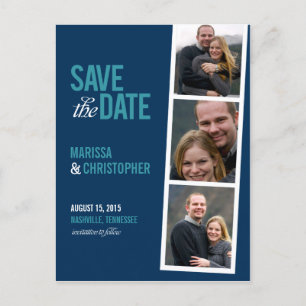 Photo Booth Style Save the Date Kaart