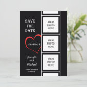Photo Booth Style Sla de Date Invitation Kaart op (Staand voorkant)