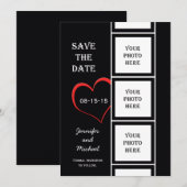 Photo Booth Style Sla de Date Invitation Kaart op (Voorkant / Achterkant)