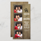 Photo Booth Thema Rustiek Land Save the Date (Voorkant / Achterkant)