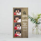 Photo Booth Thema Rustiek Land Save the Date (Staand voorkant)