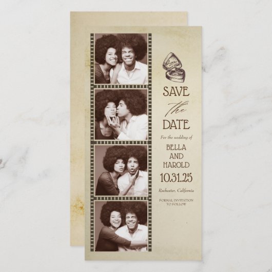 Photo Booth Theme Save the Date (Voorkant / Achterkant)