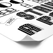 PHOTO BOOTH  trouw- of feestbord Poster (Hoek)