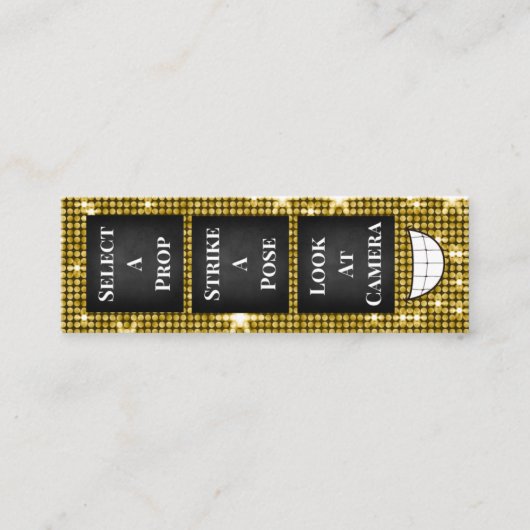 Photo Booth-Visitekaartje Mini Visitekaartje (Voorkant)