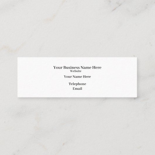 Photo Booth-Visitekaartje Mini Visitekaartje (Achterkant)