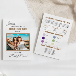Photo Bridesmaid-kaartje Kaart