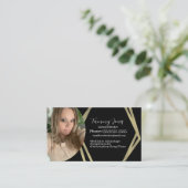 Photo Broker Gezondheidsbelasting Zwart Goud Visit Visitekaartje (Staand voorkant)