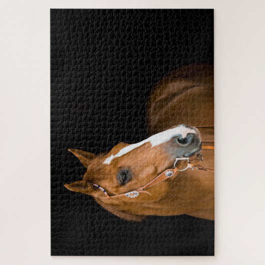 Photo Brown White Quarter Horse Black Legpuzzel (Verticaal)