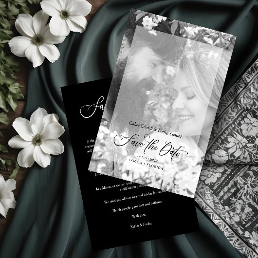 Photo Budget Black White Minimalist Vellum Effect