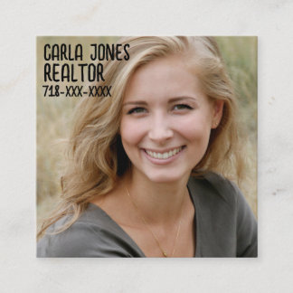 PHOTO BUSINESS CARDS SQUARE VIERKANTE VISITEKAARTJE