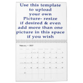 Photo Calendar doe-het-zelf-uploadt uw afbeeldinge Kalender (Feb 2027)