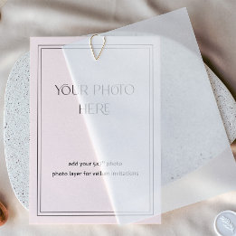 Photo Card For Vellum or Acrylic Invitations Kaart