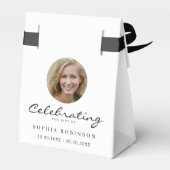 Photo Celebration of Life Funeral Memorial Bedankdoosjes (Achterkant)