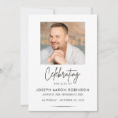 Photo Celebration of Life Funeral Memorial  Kaart (Voorkant)