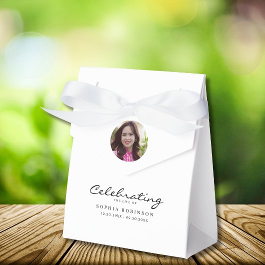 Photo Celebration of Life  Memorial Keepsake Bedankdoosjes