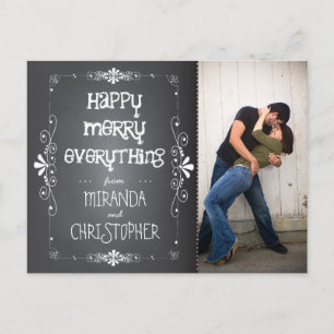 Photo Chalkboard Happy Merry Alles Briefkaart