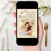 Photo Champagne Graduation party Save the Date