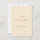 Photo Champagne Graduation party Save the Date (Achterkant)