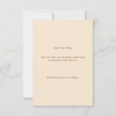 Photo Champagne Graduation party Save the Date (Achterkant)