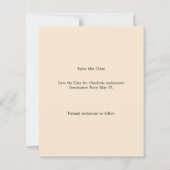 Photo champagne Graduation Save the Date card (Achterkant)