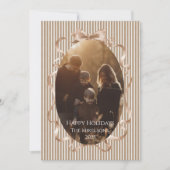 Photo Champagne Ribbon Christmas Feestdagenkaart (Voorkant)