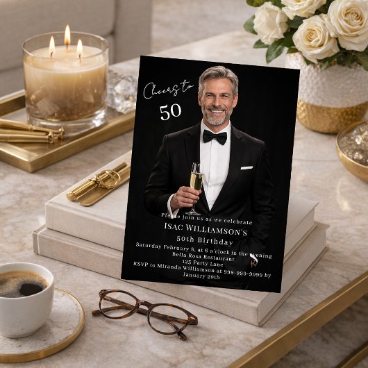 Photo cheers guy birthday kaart