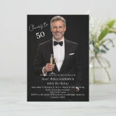 Photo cheers guy birthday kaart (Staand voorkant)