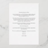 Photo Chic Elegant Light Blue & Silver Heart Real Folie Uitnodiging (Achterkant)