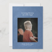 Photo Child Remembering Blue Faux Metallic Effect (Voorkant)