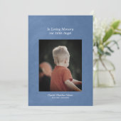 Photo Child Remembering Blue Faux Metallic Effect (Staand voorkant)