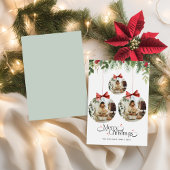 Photo Christmas Card Minimalist Boho Holiday Card Feestdagenkaart