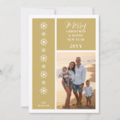 Photo Christmas Modern Geometric Squared Shapes Feestdagenkaart (Voorkant)